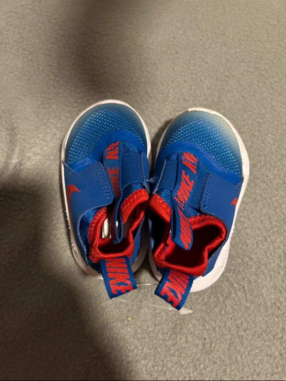 Nike Kids Blue Sneakers with Red Accents